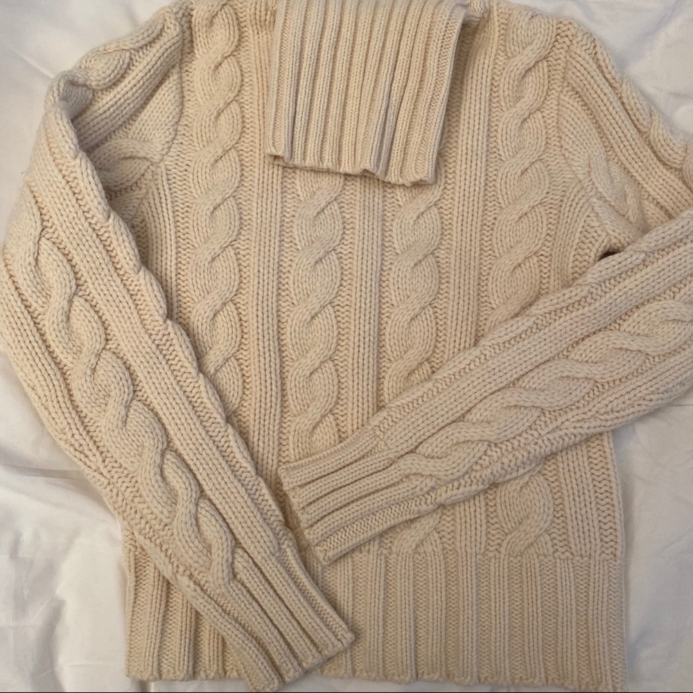 Ralph Lauren cashmere/wool fisherman sweater.
